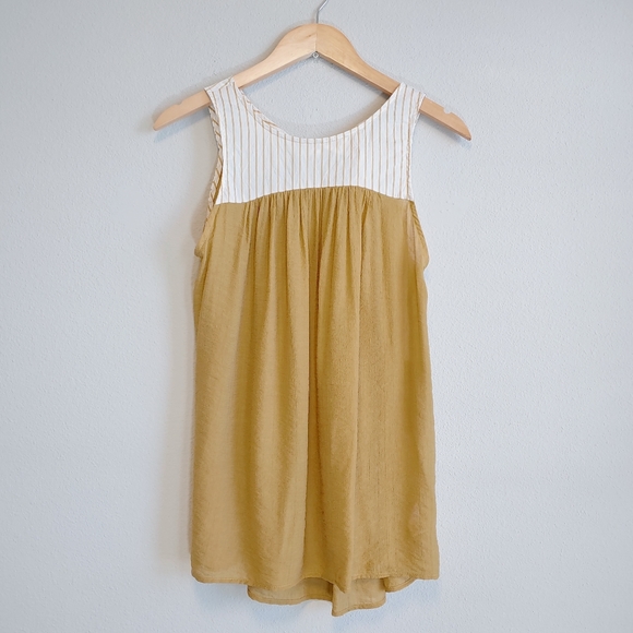 Doe & Rae Tops - Doe & Rae Sleeveless Tank Stripes Elastic Tie Back